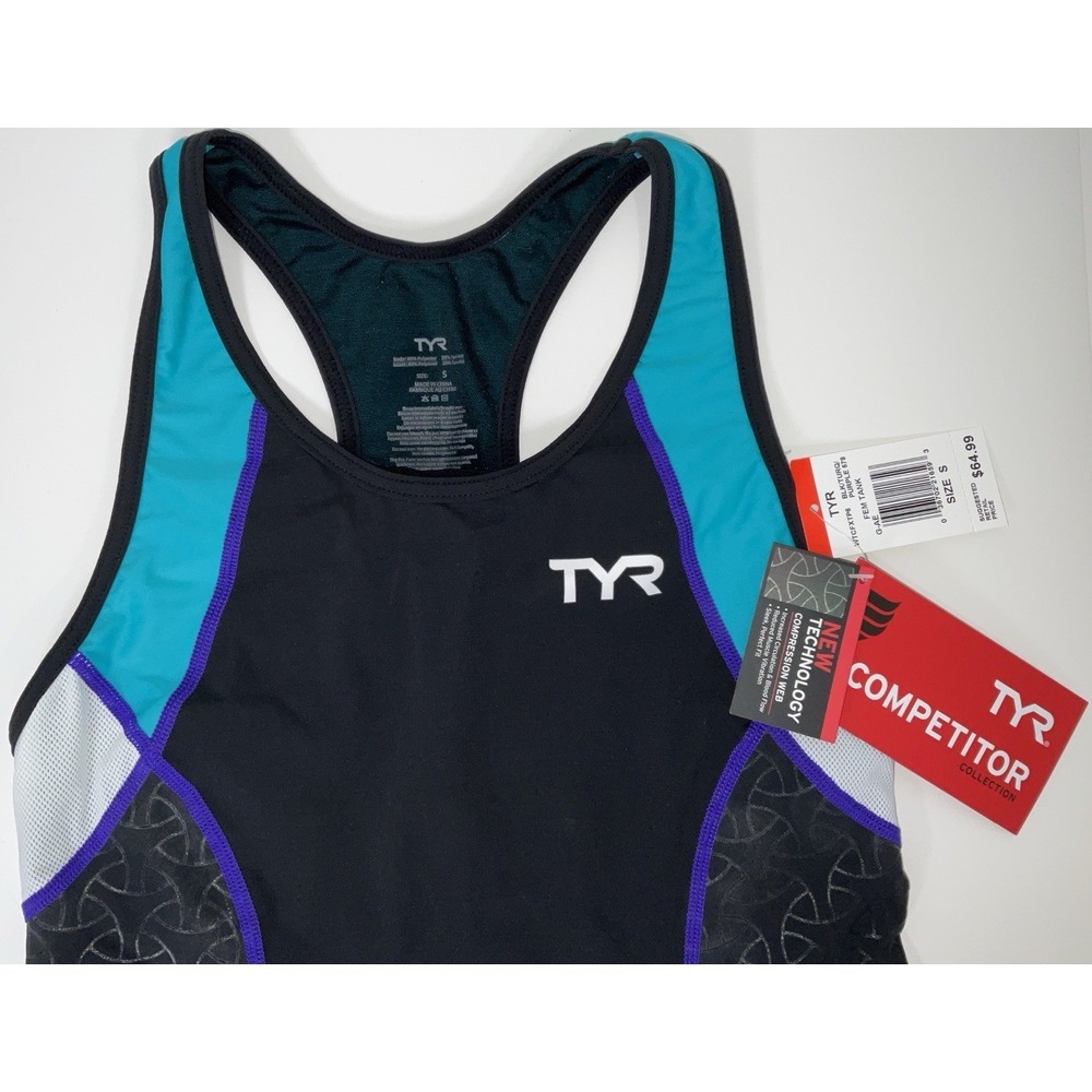 NWT Women's TYR Competitor Collection Compression Web Tank Top Racerback Small - Picture 2 of 7